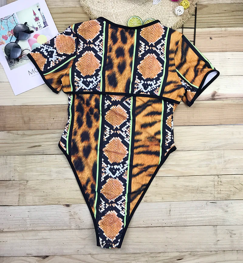 Women Animal Print Bathing Suit