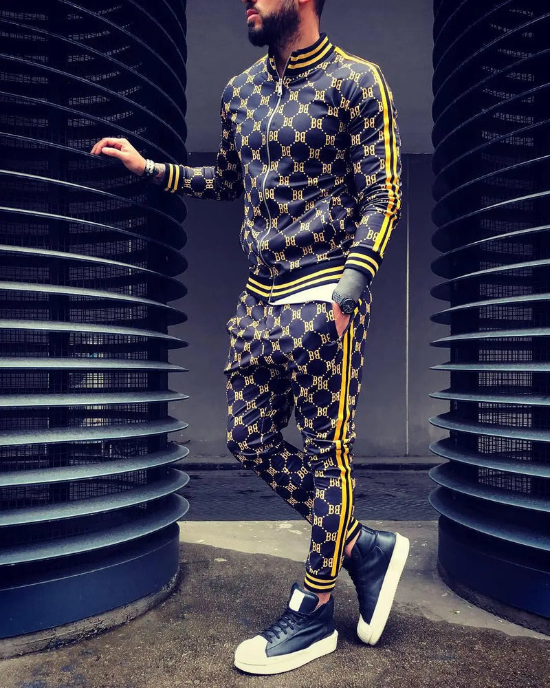 Men Pattern Tracksuit