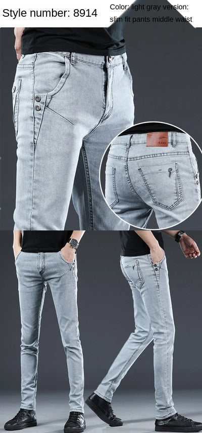 Men Rivet Jeans