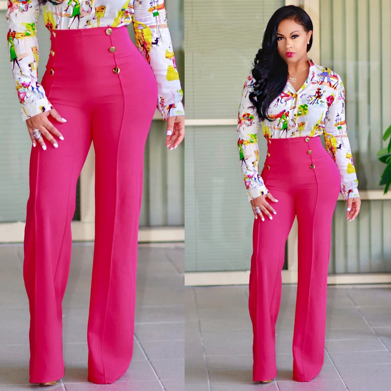 Women Button Trousers