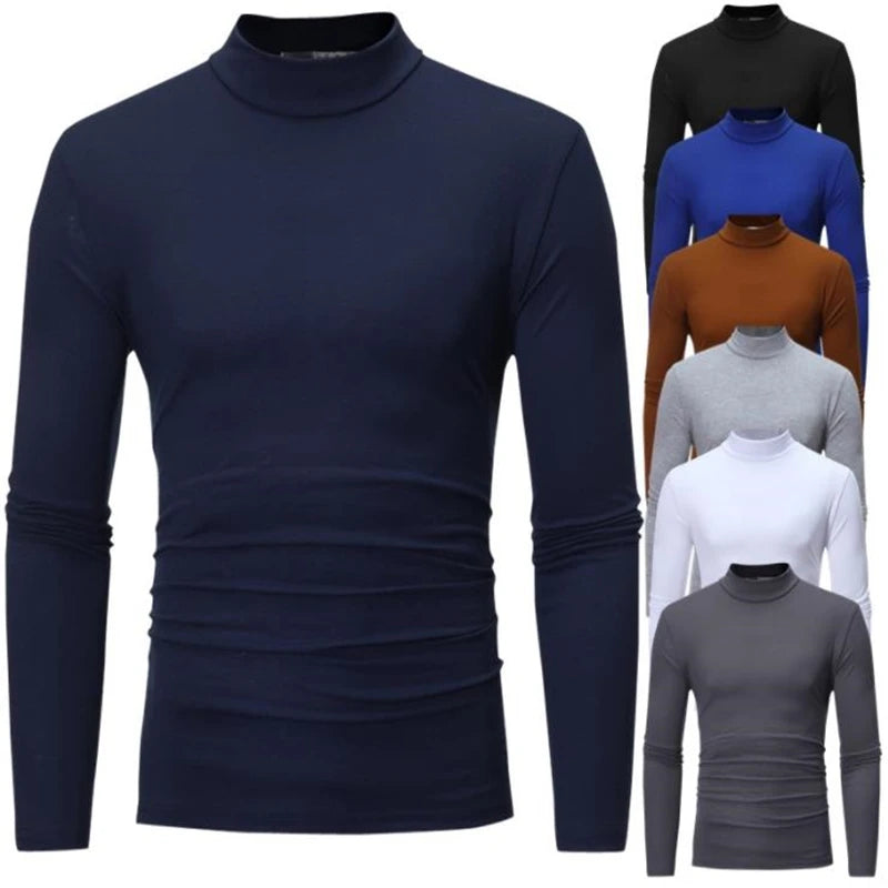 Men Thin Mock Neck