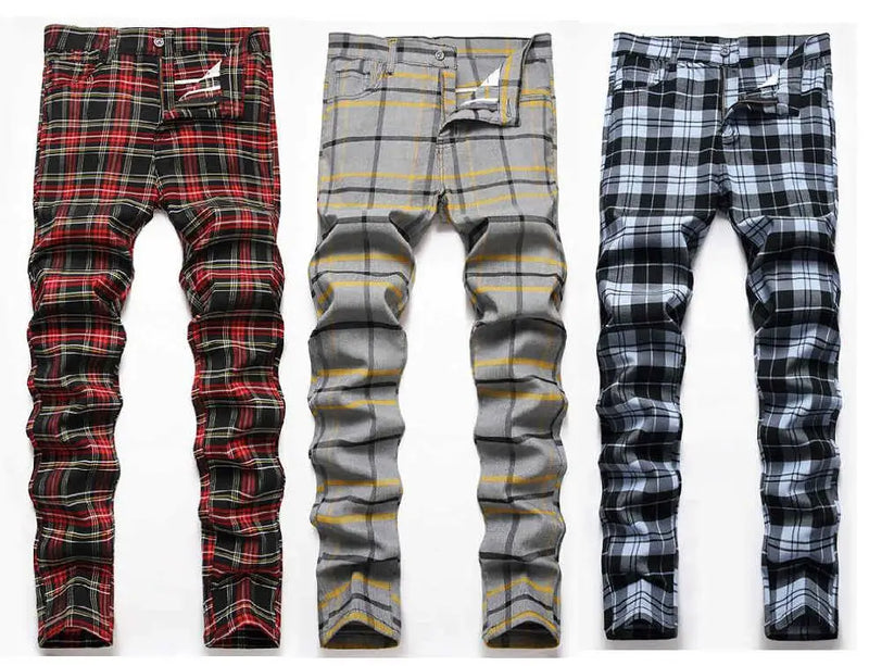 Men Plaid Pants