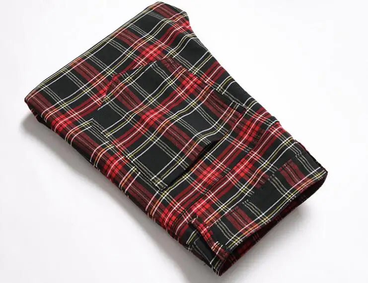 Men Plaid Pants