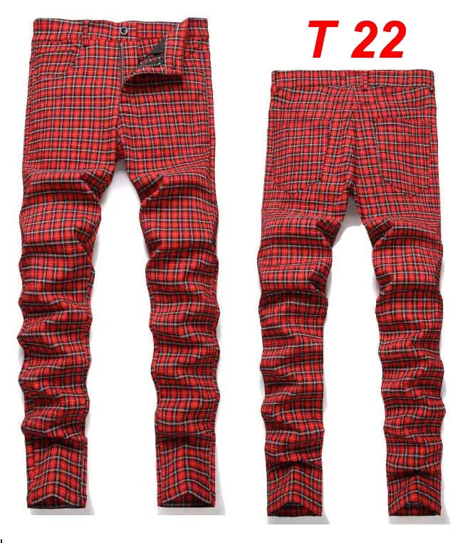 Men Plaid Pants