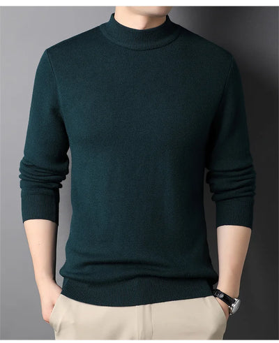 Men Mock Neck Pullover