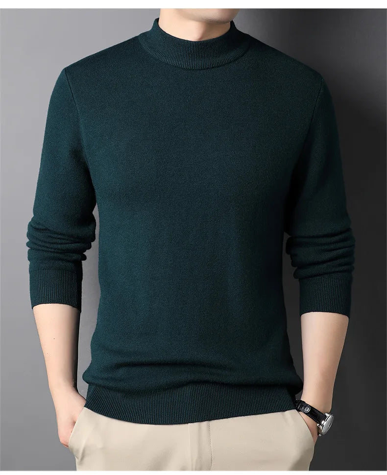 Men Mock Neck Pullover