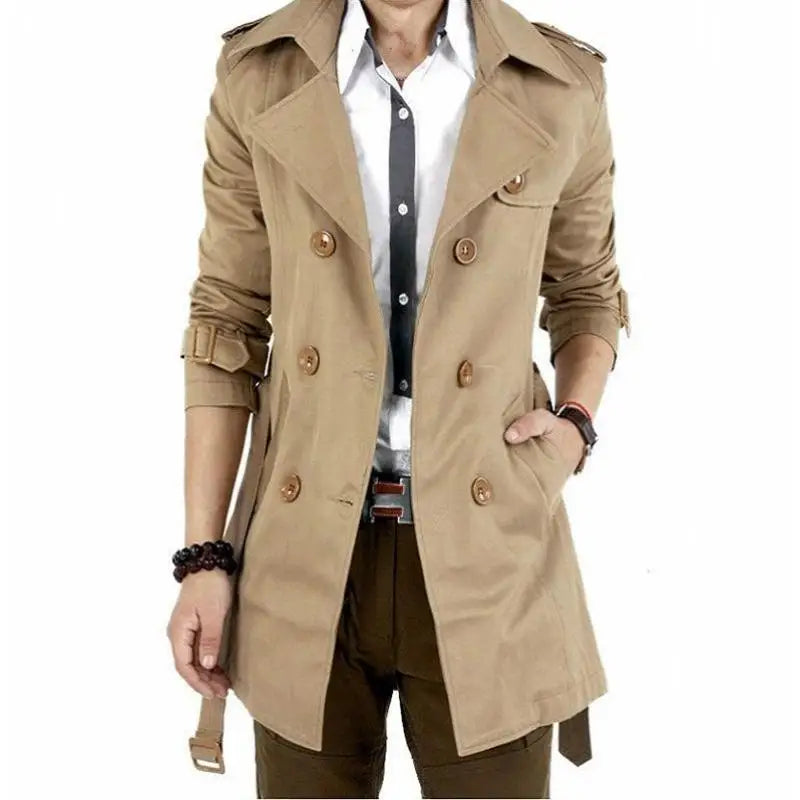 Men Retro Trench