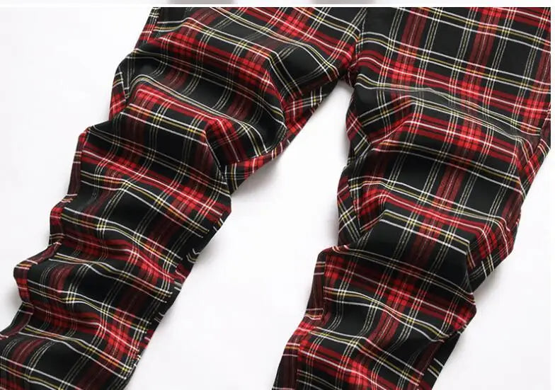 Men Plaid Pants