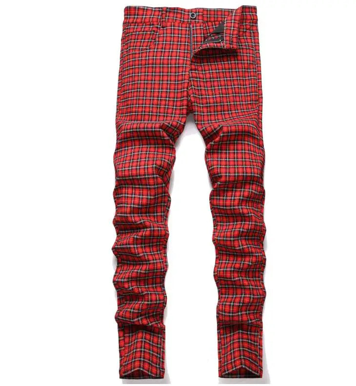 Men Plaid Pants