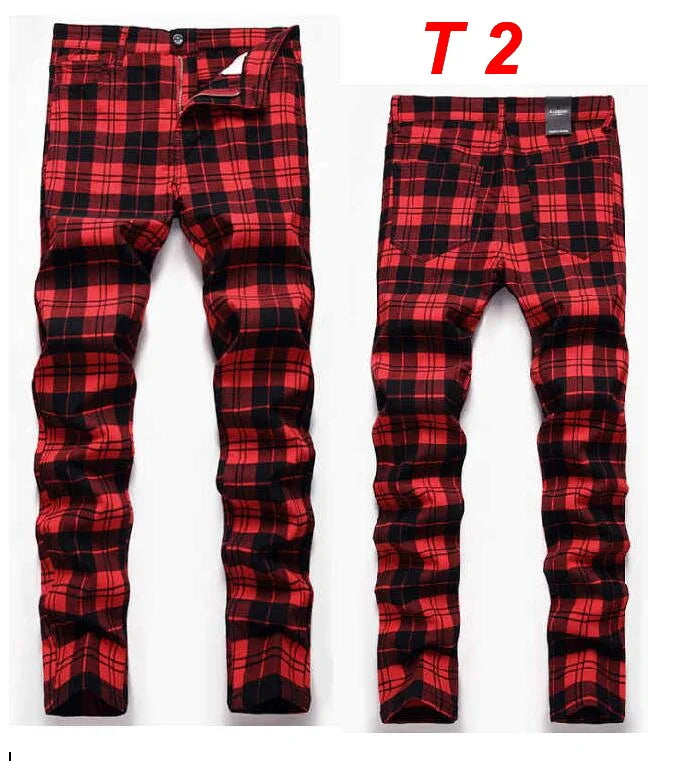 Men Plaid Pants