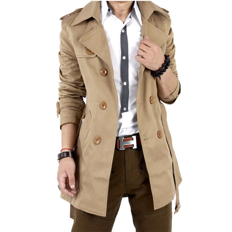 Men Retro Trench