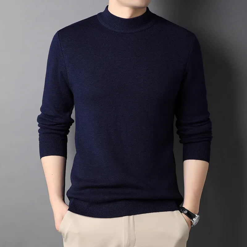 Men Mock Neck Pullover