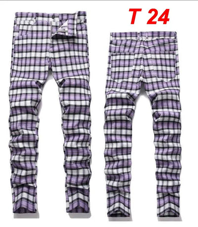 Men Plaid Pants