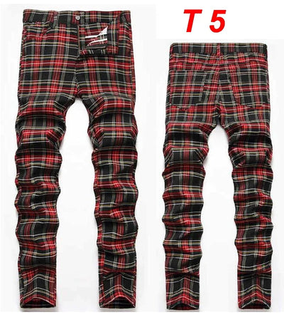 Men Plaid Pants