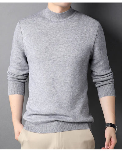 Men Mock Neck Pullover