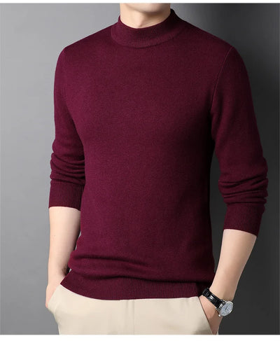 Men Mock Neck Pullover