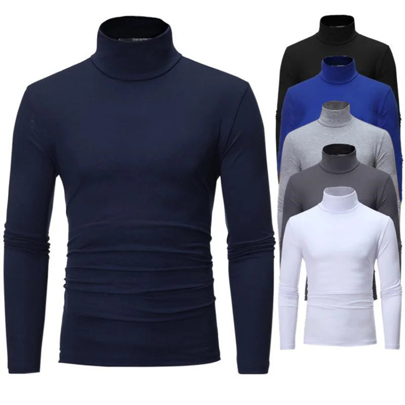 Men Thin Mock Neck