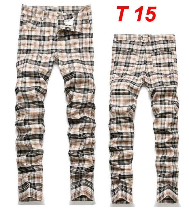 Men Plaid Pants