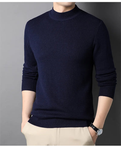 Men Mock Neck Pullover